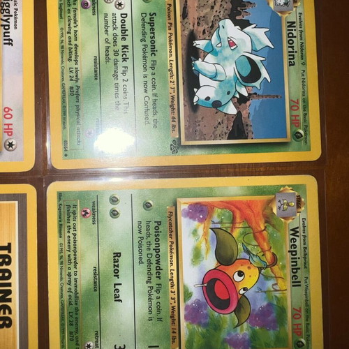Pokemon TCG vintage cards used, set of 6