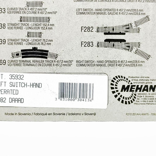 Mehano Train Line Points set of 2 new, sealed