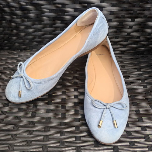 Bata ballerinas used, size 38, natural suede, blue