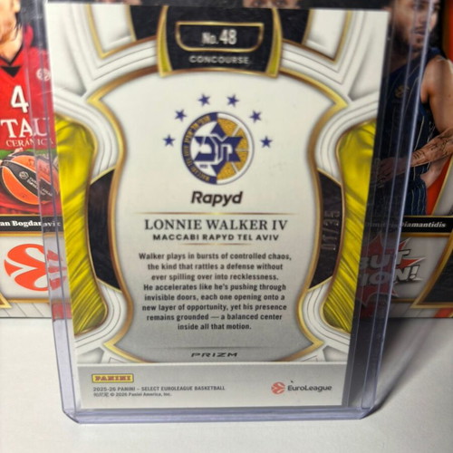 Panini Select EuroLeague Lonnie Walker IV Premier White Scope card like new