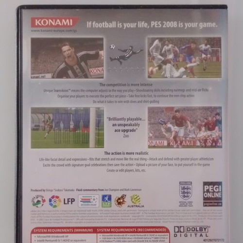 Pro Evolution Soccer 2008 PC game used
