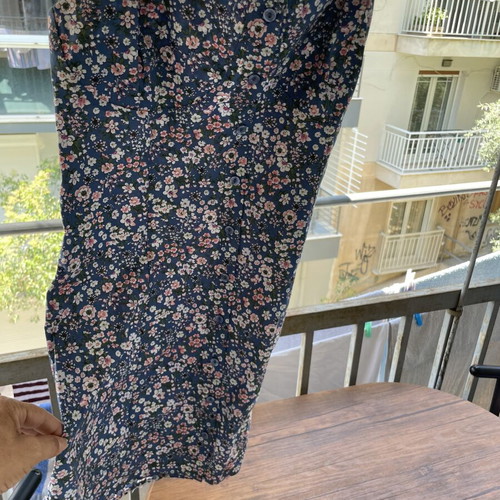Floral dress Paranoia size L used, blue with back elastic
