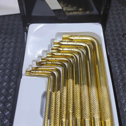 Metal case Torx Force key set gold edition 9 pieces new