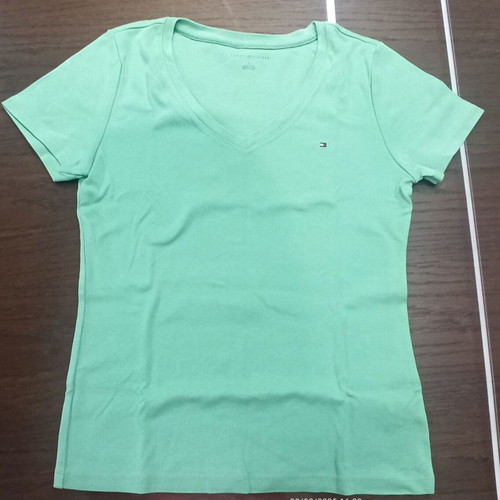 Tommy Hilfiger women's short-sleeve shirt new, green, size M
