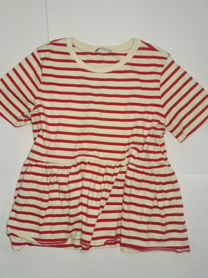 Zara t-shirt σαν καινούργιο, μέγεθος L, άσπρες και κόκκινες ρίγες