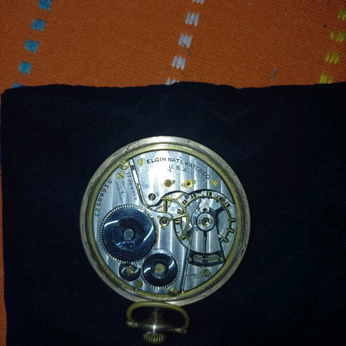 Elgin pocket watch used, gold-plated, 1920s