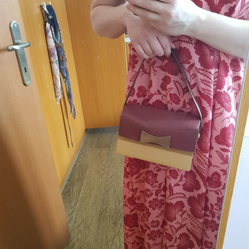 Wooden handmade bag like new