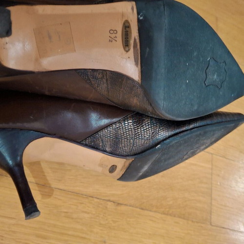 Kalogirou leather pointed brown pumps size 40 like new