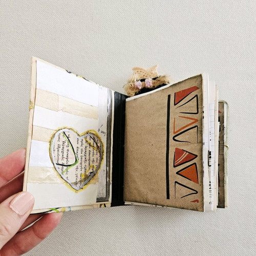 The Leopard Heart handmade notebook like new