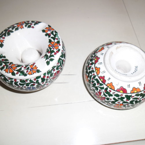 Ashtrays from Turkey, two small handmade, like new