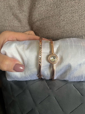 Elegance bracelets like new, pink and gold, set of 2