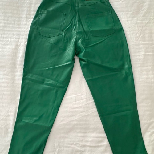 Dolce Domenica leather pants emerald green size Medium like new