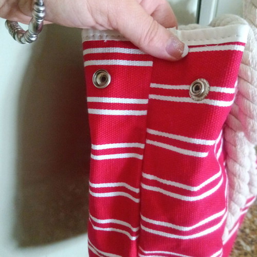 Cotton beach bag, red
