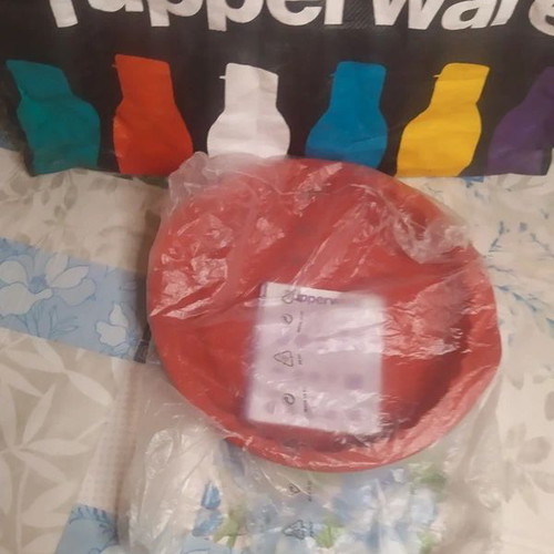 Tupperware red silicone cake and tart mold
