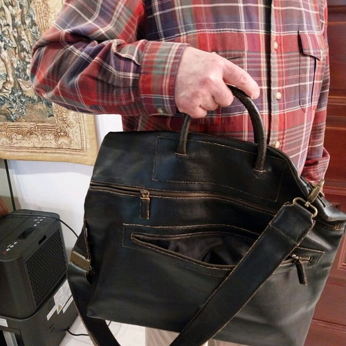 Ανδρική τσάντα χαρτοφύλακας καφέ καινούργια vintage