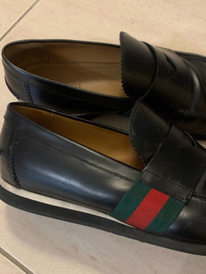 Gucci men's moccasins used, size 43.5, genuine leather