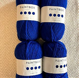 4 κουβάρια νήμα για πλέξιμο Paintbox Special DK Royal Blue πακέτο