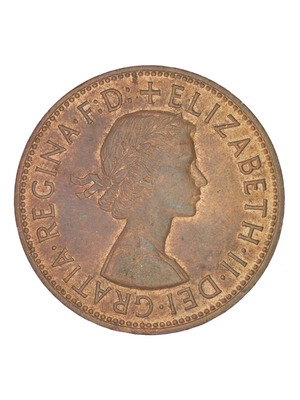 1 Penny 1967 coin from United Kingdom used