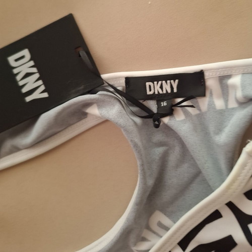 DKNY swimsuit top new with tag, size S-M, black and white