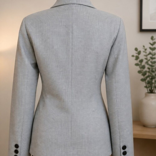 Stefanel women's jacket medium size, like new, micro-plaid design