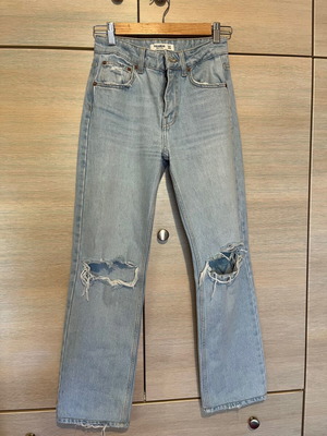 Zara long women's jeans used, size 32, baggy high waist style