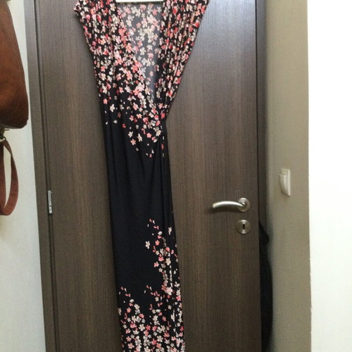 Wrap midi dress like new, colorful, fits M and L