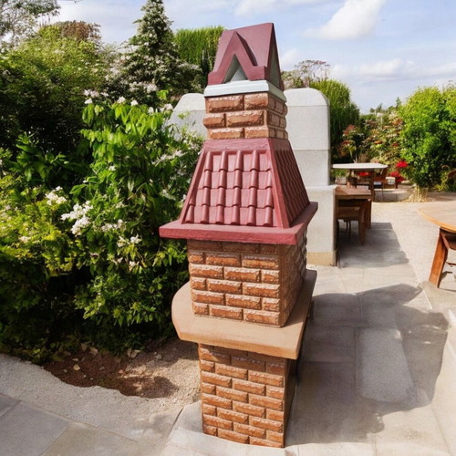 Carmen Concrete Barbecue Beige and Brown