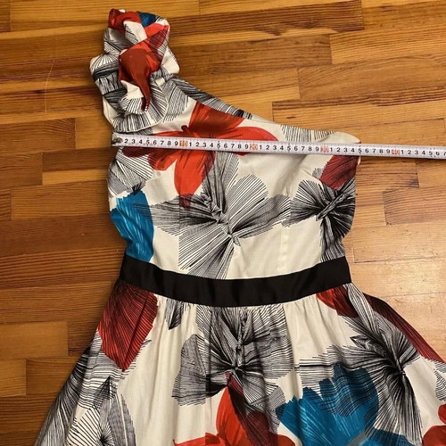 Miss Sixty dress with one shoulder and butterflies medium used