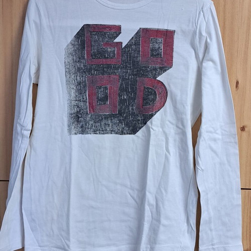 United Colors of Benetton long-sleeve shirt used, 3D print, cotton, size M