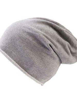 Oversize Unisex Σκούφος Γκρι με Τελείωμα Ξέφτι, Νέος, One Size