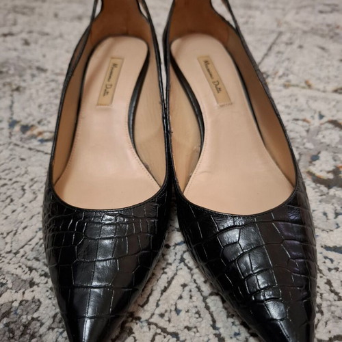 Massimo Dutti leather pumps like new, size 37, black