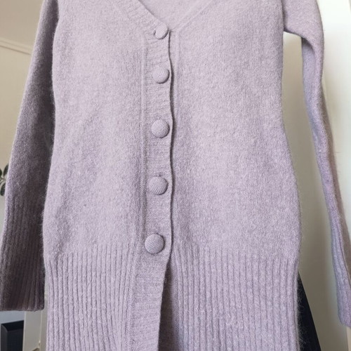 Italian cardigan like new with 40% angora XS/S purple