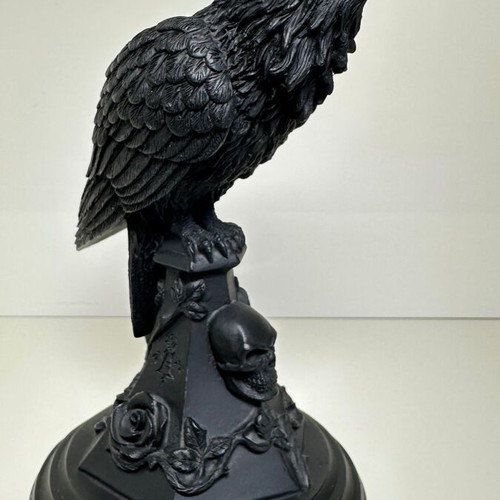 Alchemy Gothic candle holder, black resin, 17cm