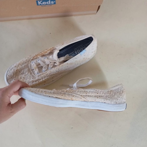 Keds sneakers size 38 used, white and beige