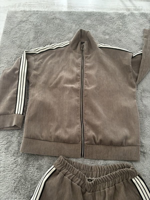 Set with suede-like material, new, beige, size M/L