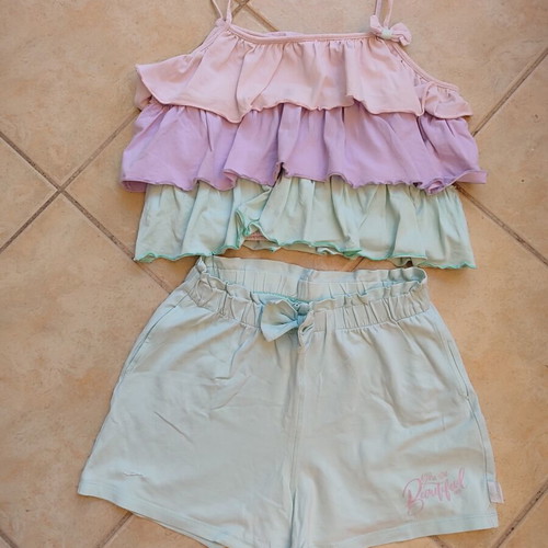 Matoufrance cotton frilled set No 16 like new, colorful