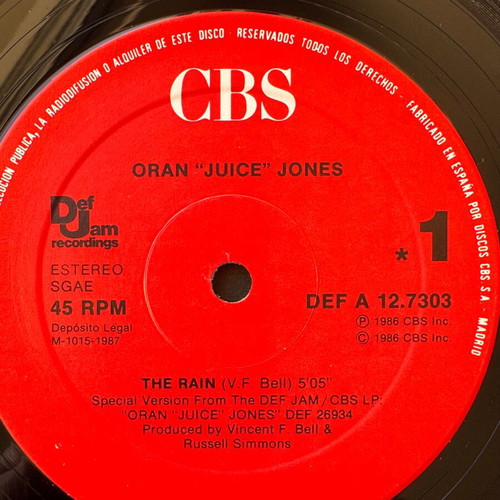 Oran Juice Jones The Rain 12" maxi single used, pop