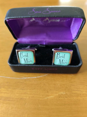 Sonia Spencer inox cufflinks for best man new
