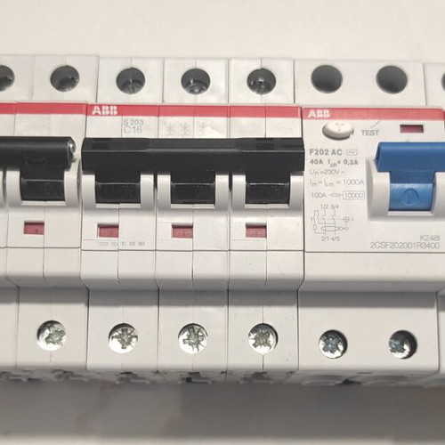 ABB electrical fuses set like new, circuit breaker components