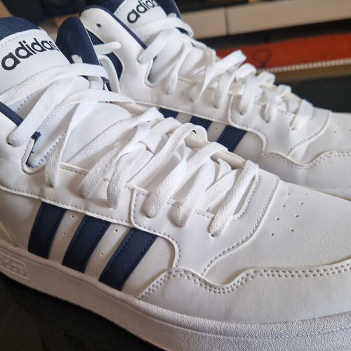 Adidas Hoops 3.0 men's sneakers like new, size 44.5, white and blue