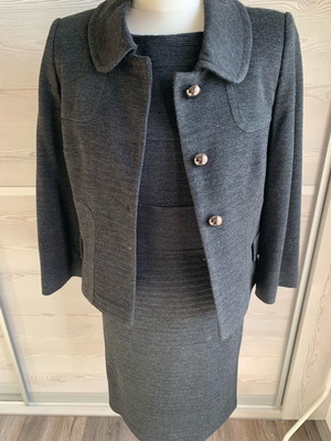 Dress with jacket M&S like new, grey and pink