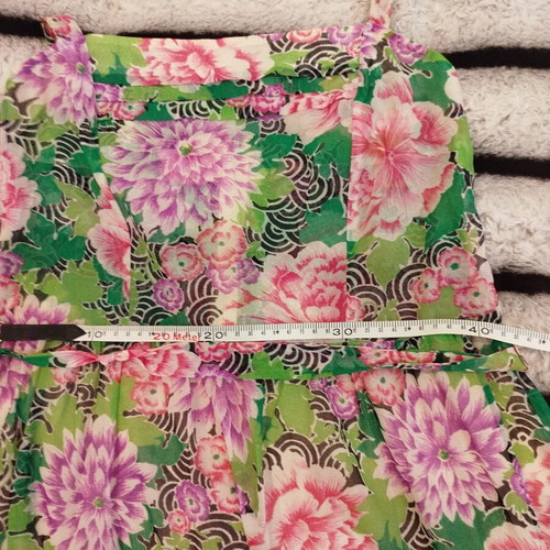 Summer dress floral print like new, green and purple, size M