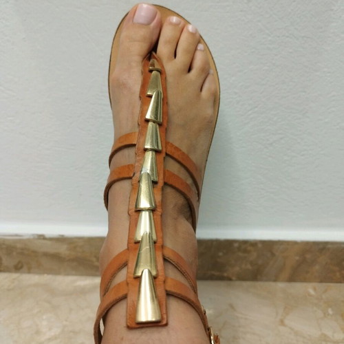 Leather handmade sandals Sofia Manta used, size 37