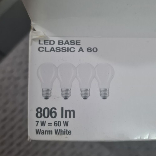 Osram LED light bulbs pack of 4, new, E27 base, warm white