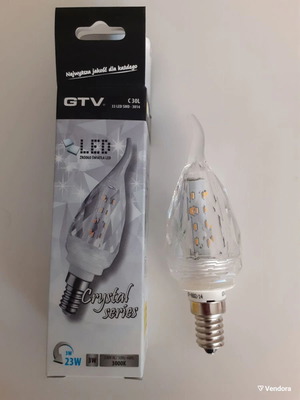 Λάμπες LED Φλόγα 3W Θερμό Λευκό E14 πακέτο 10 καινούργιες