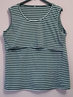 Nursing tank top new, sleeveless, white and gray, sizes XL and XXL