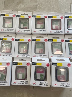 Apple Watch 45mm Tempered Glass Cases Bundle 29 Colors with 2 Gifts new