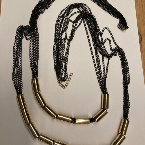 Collection of 10 used faux hanging necklaces