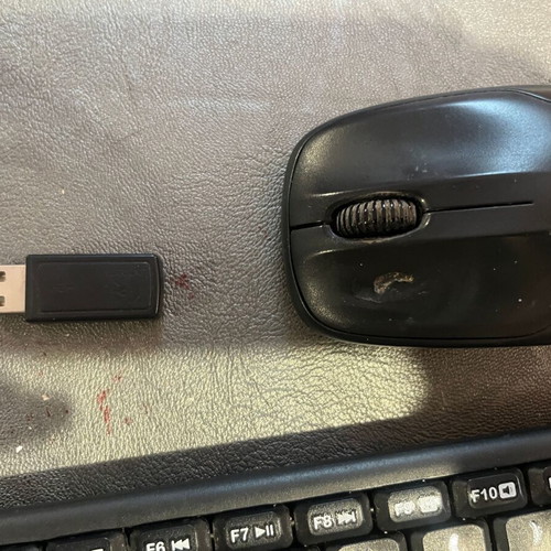 Logitech wireless keyboard and mouse set used with USB receiver