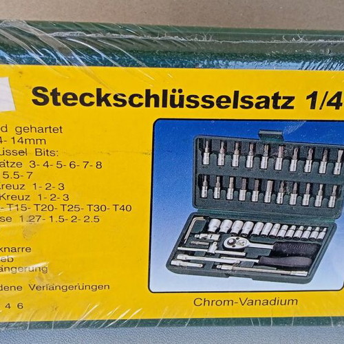 Ratchet set 1/4 inch 46 pieces new, complete tool kit